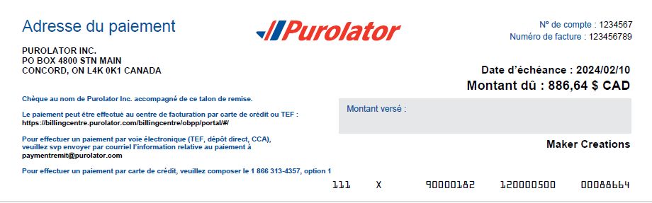 Invoice Delivery Payment Example