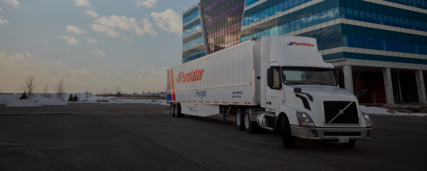 Purolator shipping truck