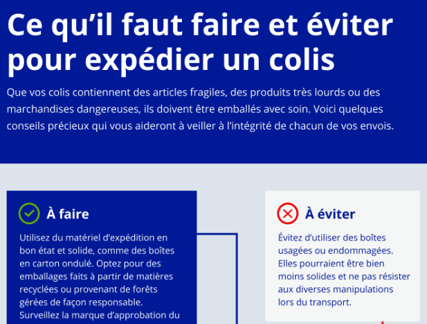 Les choses à faire et à éviter en matière d’emballage