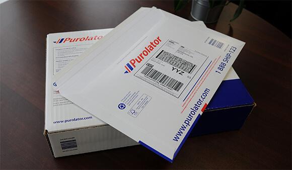Purolator packaging